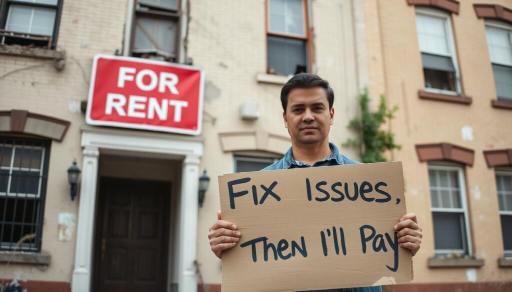 not paying rent due to repairs