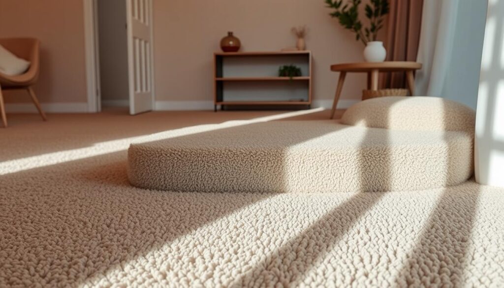 Carpet with thick foam underlay