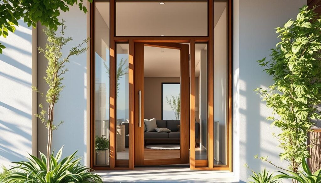 natural light front door design