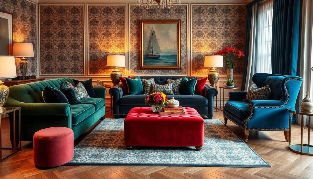 velvet furnishings