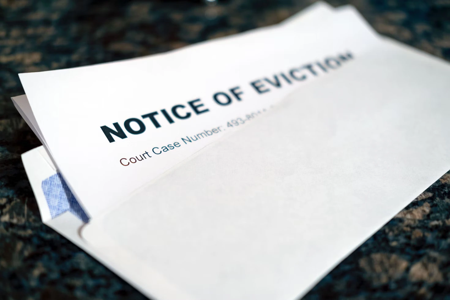 notice of eviction paper folded Eviction Processes