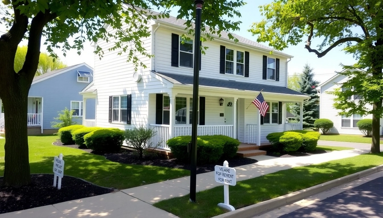 Rental property in Verona NJ with modern curb appeal and quiet suburban street view